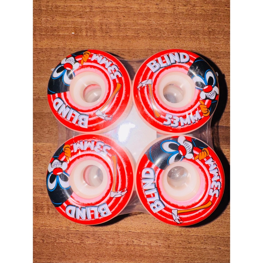 Blind Skateboards Reaper Impersonator Wheels 53mm Red White Set of 4 New